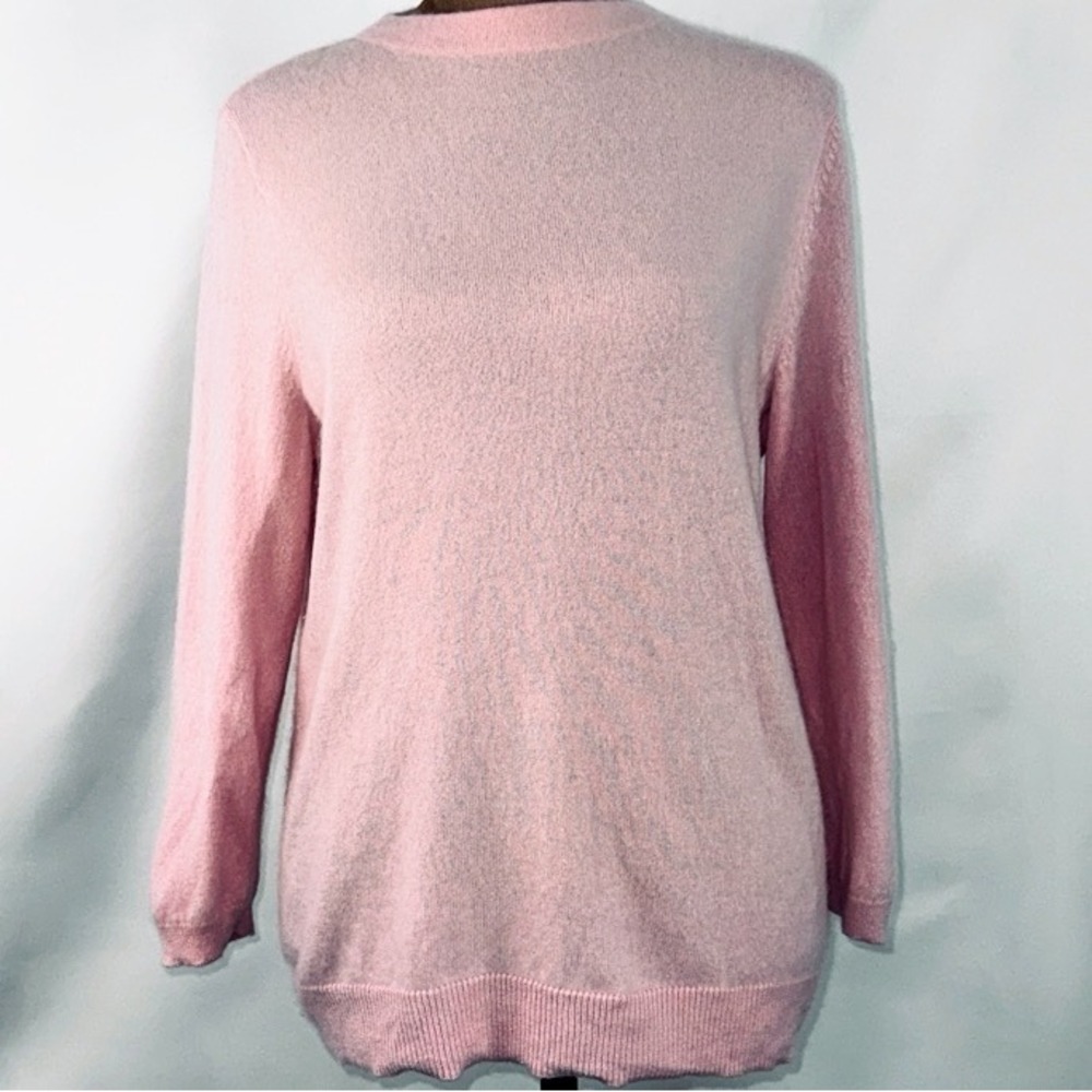 Talbots‎ Petites Pure Cashmere Sweater Pink Crew Neck Long Sleeve Top XLP